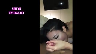 sexiest asian babe sucking cock and cum