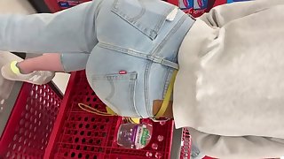showing off her nice ass at target